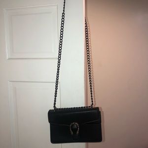 Cute black chain strap bag